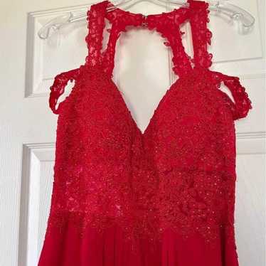 Red prom dress/evening gown/formal dress