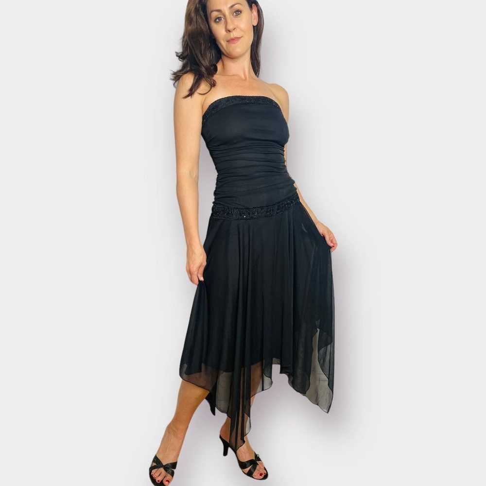 Y2K Dressbarn Black Strapless Party Dress - image 1