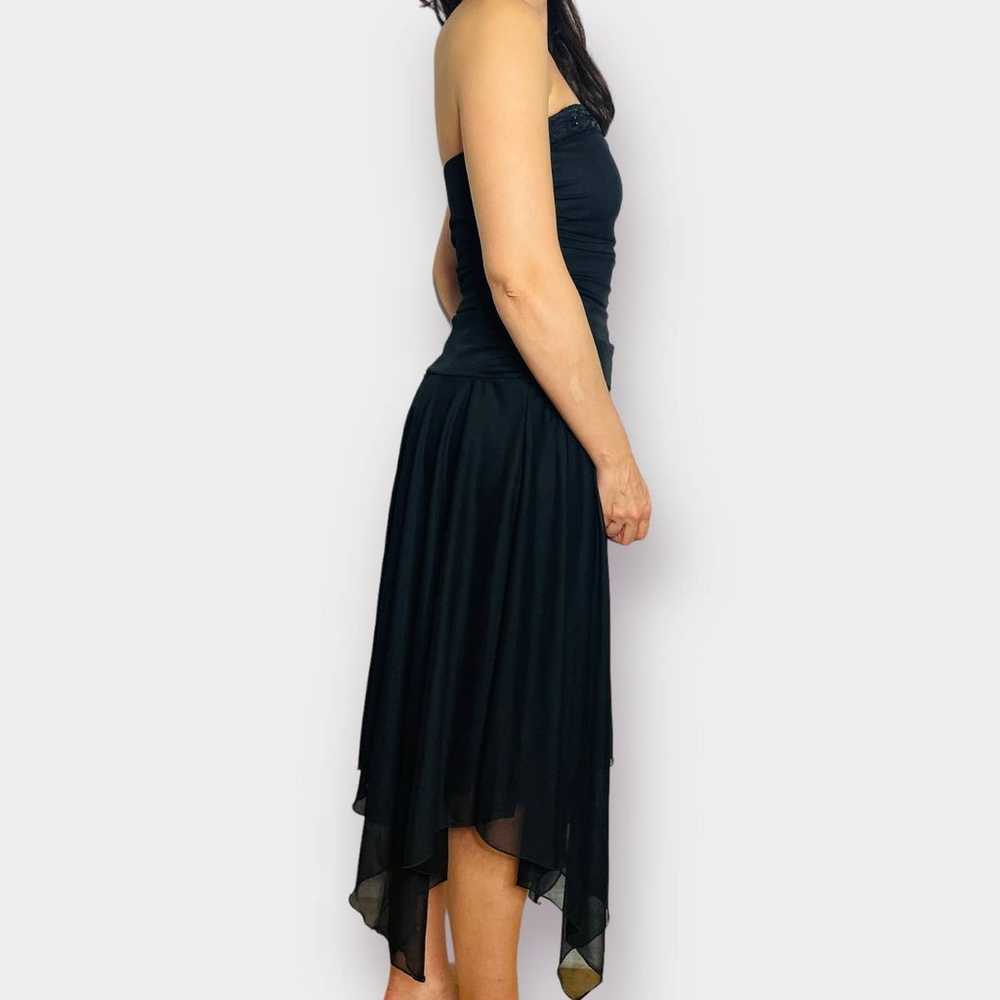 Y2K Dressbarn Black Strapless Party Dress - image 6