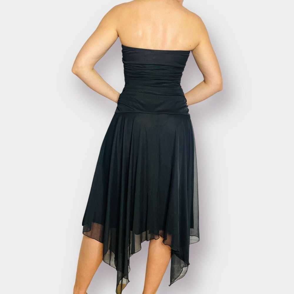 Y2K Dressbarn Black Strapless Party Dress - image 7