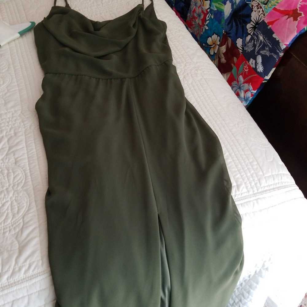 Bridesmaid dress>size 16> Martini Olive >>cowl ne… - image 3