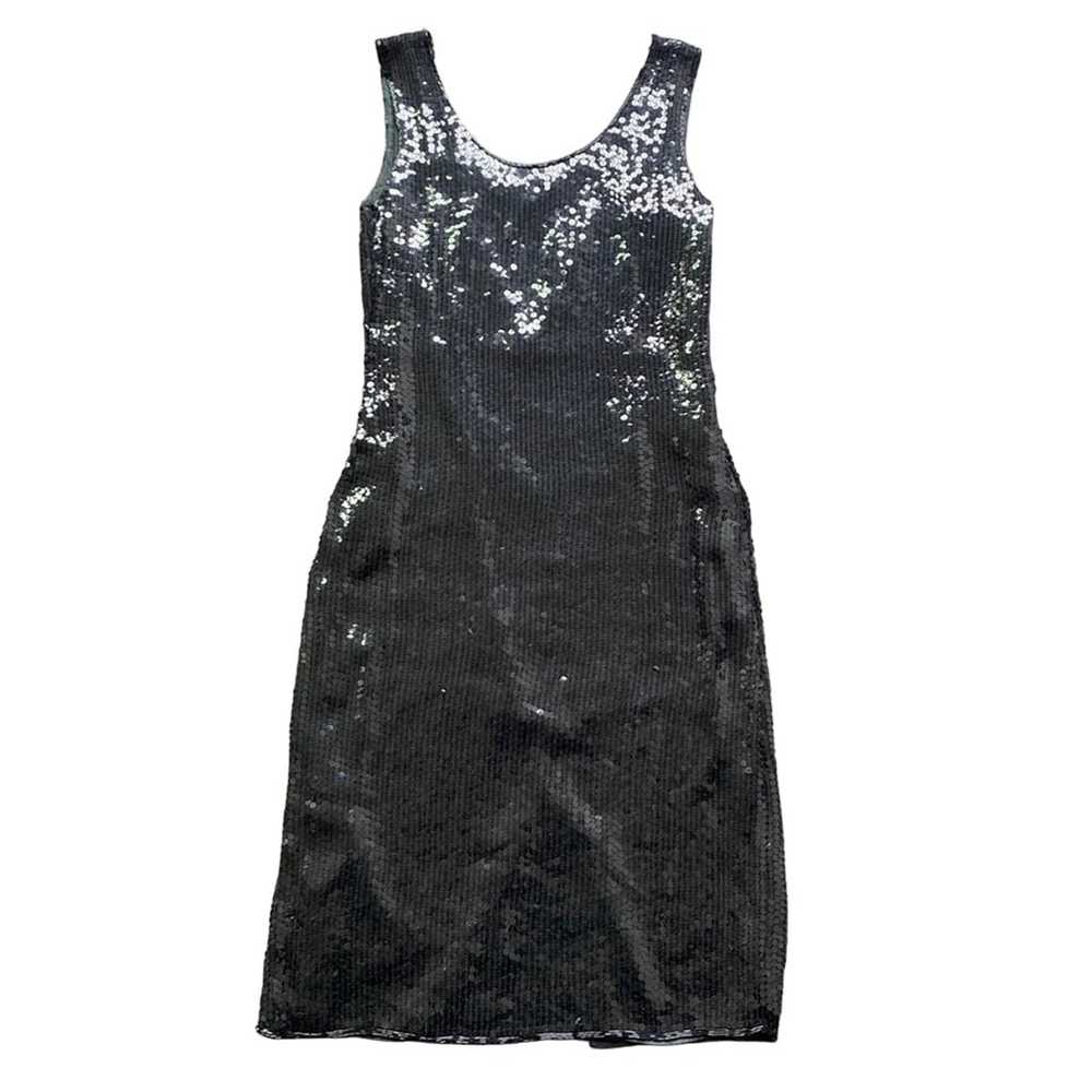 VINTAGE Slip Dress Womens Sz 6 Sequin New Years C… - image 1