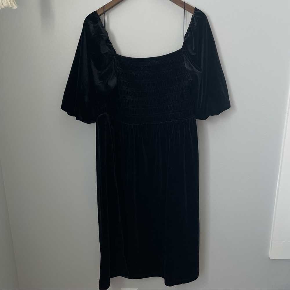 Draper James | Womens Black Velvet Party Dress Mi… - image 9