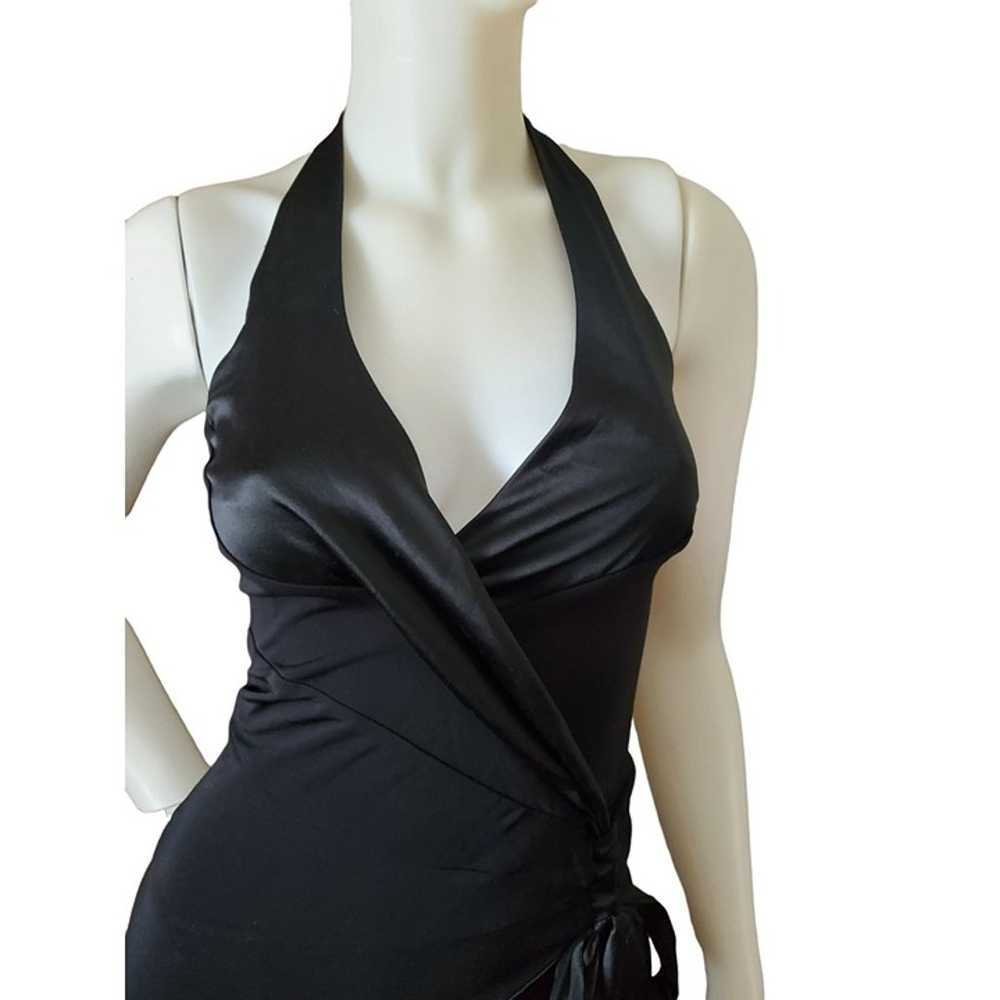 New BEBE Dress SILK Racer back Sleeveless Asymmet… - image 5