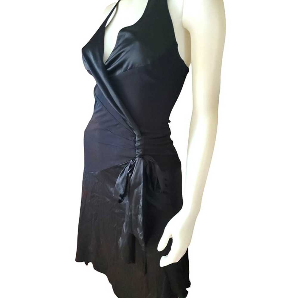 New BEBE Dress SILK Racer back Sleeveless Asymmet… - image 6