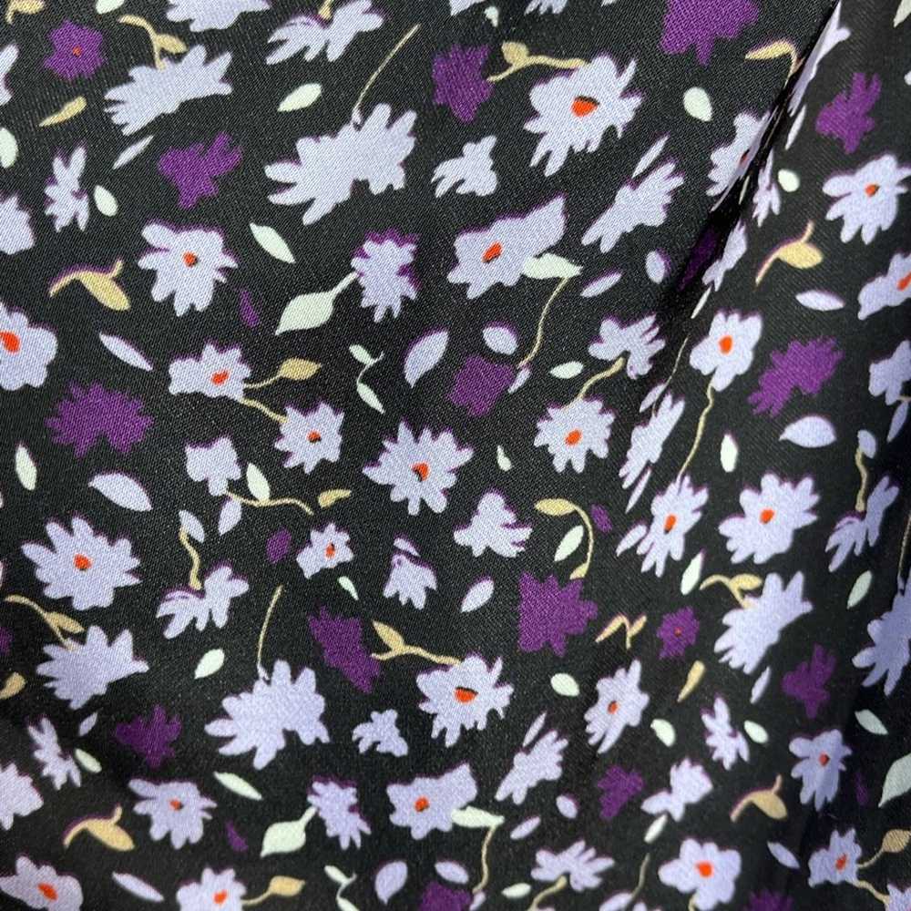 CHINTI & PARKER Gabriel Black & Purple Viscose Fl… - image 11