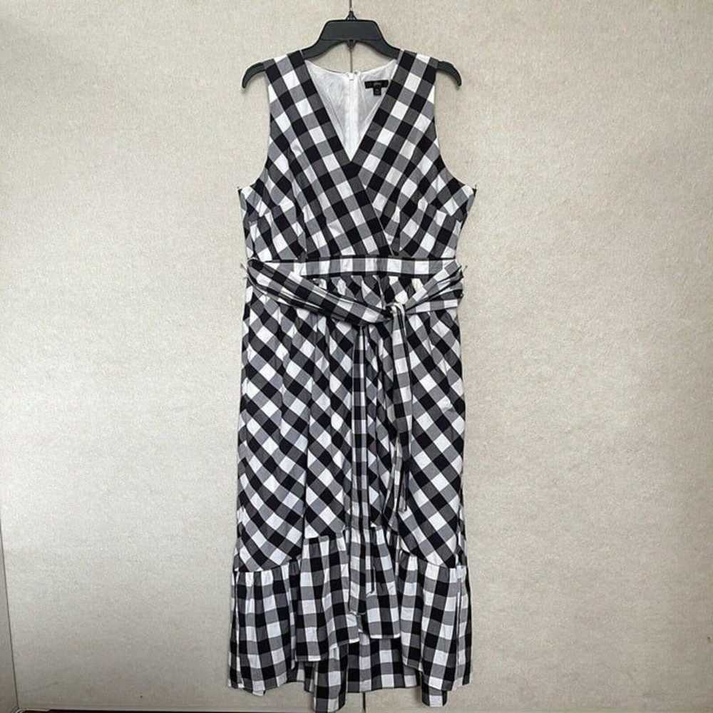 J. Crew Long Gingham Dress size 16 - image 3