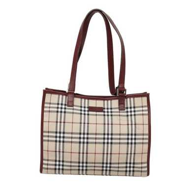 Burberry Nova Check Beige Canvas Tote Bag (Pre-Ow… - image 1