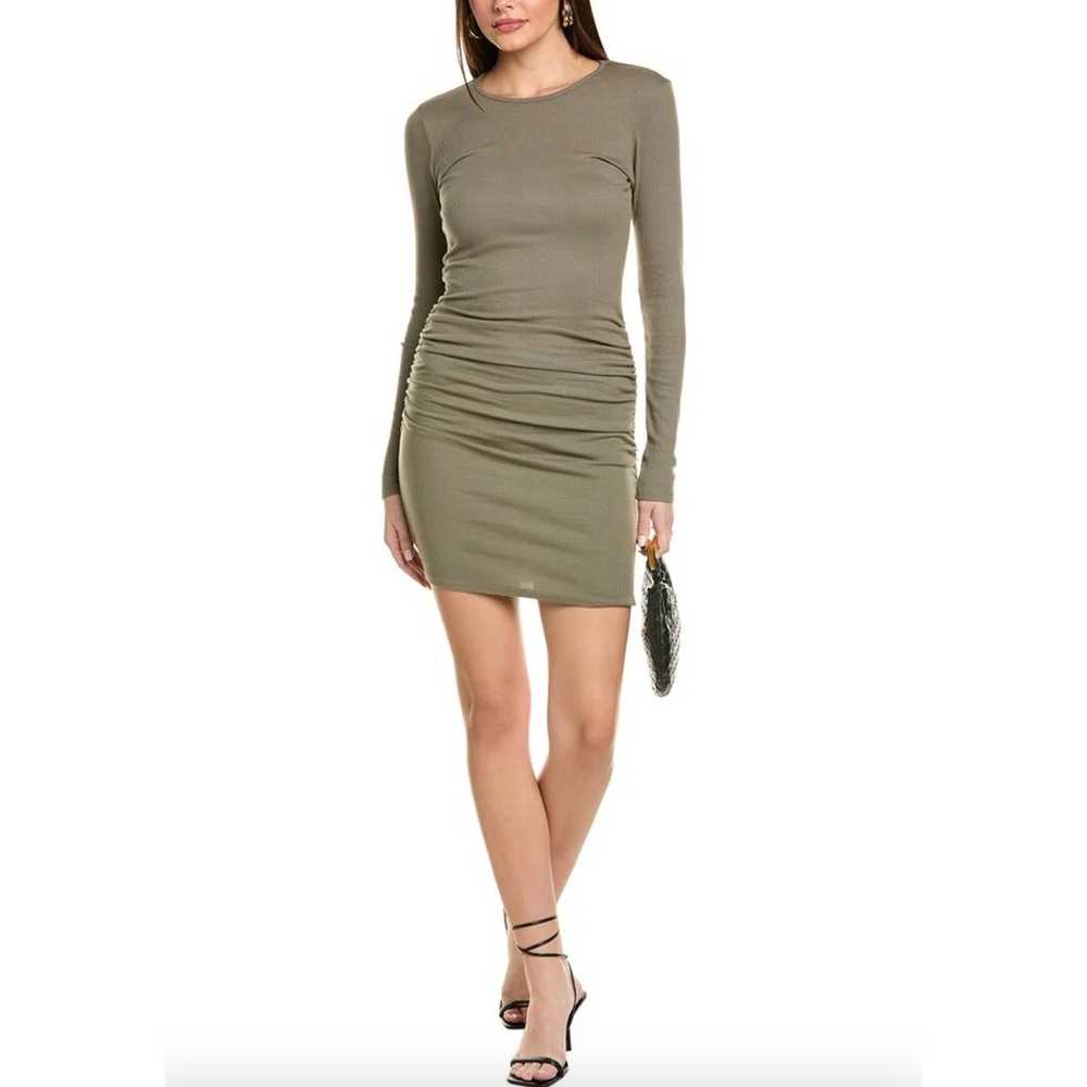 Michael Stars Jordan Mini Dress Taupe Olive Green… - image 1