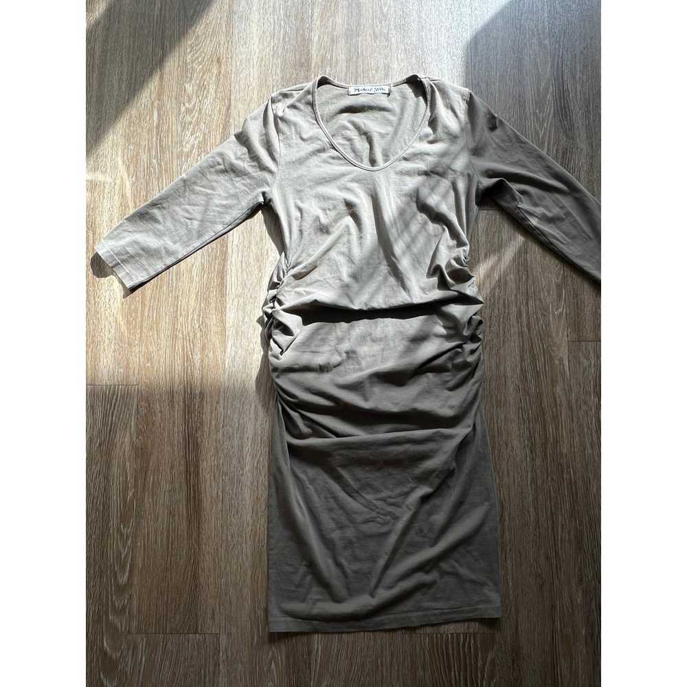 Michael Stars Jordan Mini Dress Taupe Olive Green… - image 2