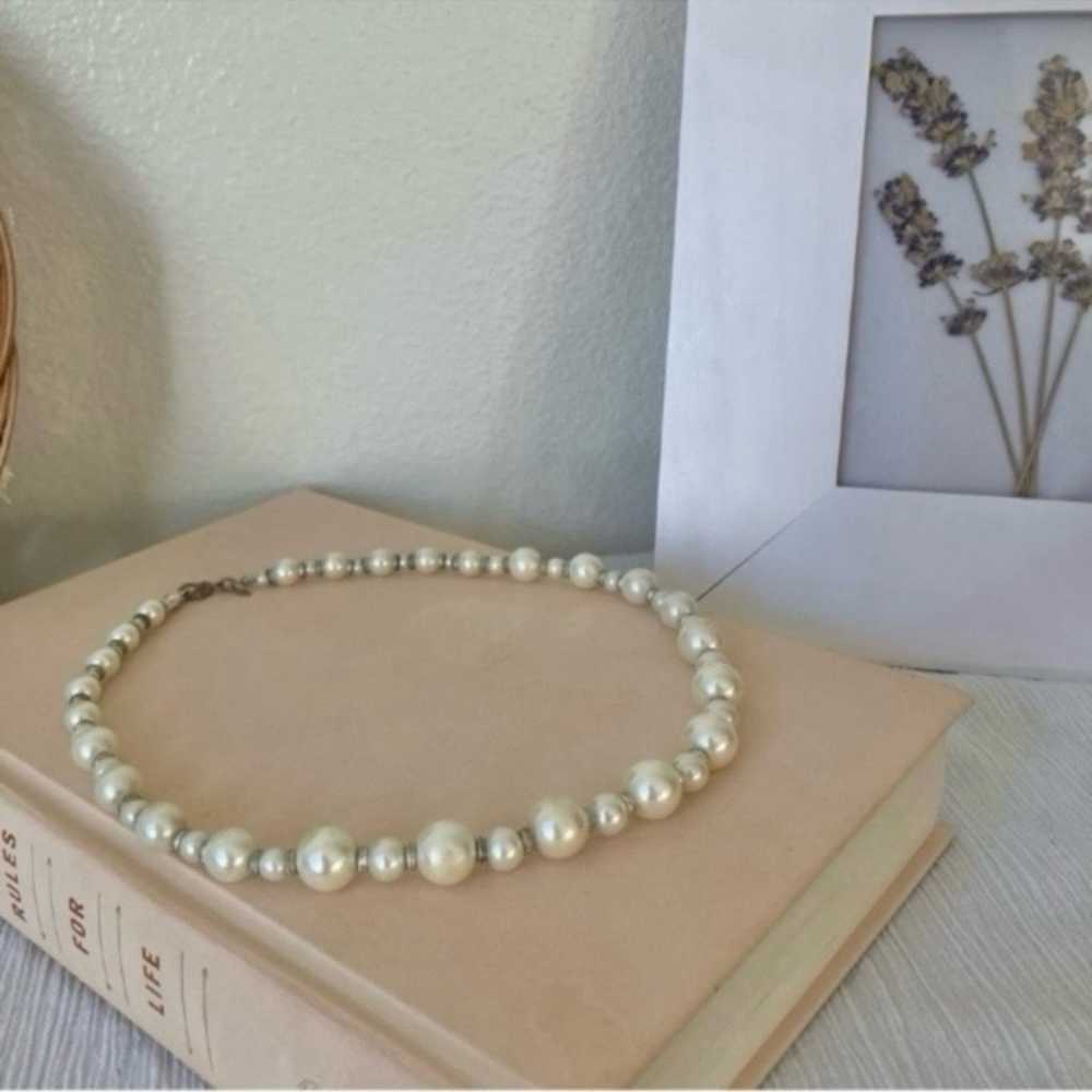 Pearl & Bead Necklace Vintage “Ulyssia” Elegant C… - image 4