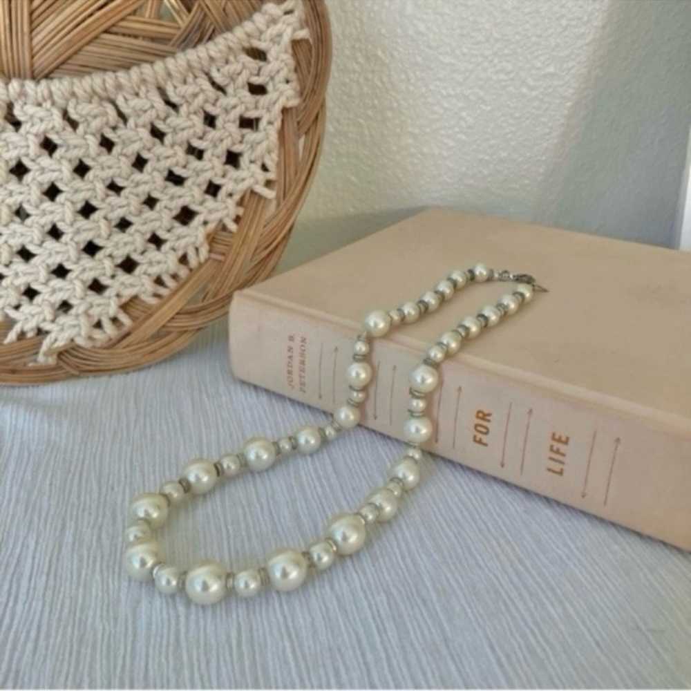 Pearl & Bead Necklace Vintage “Ulyssia” Elegant C… - image 7