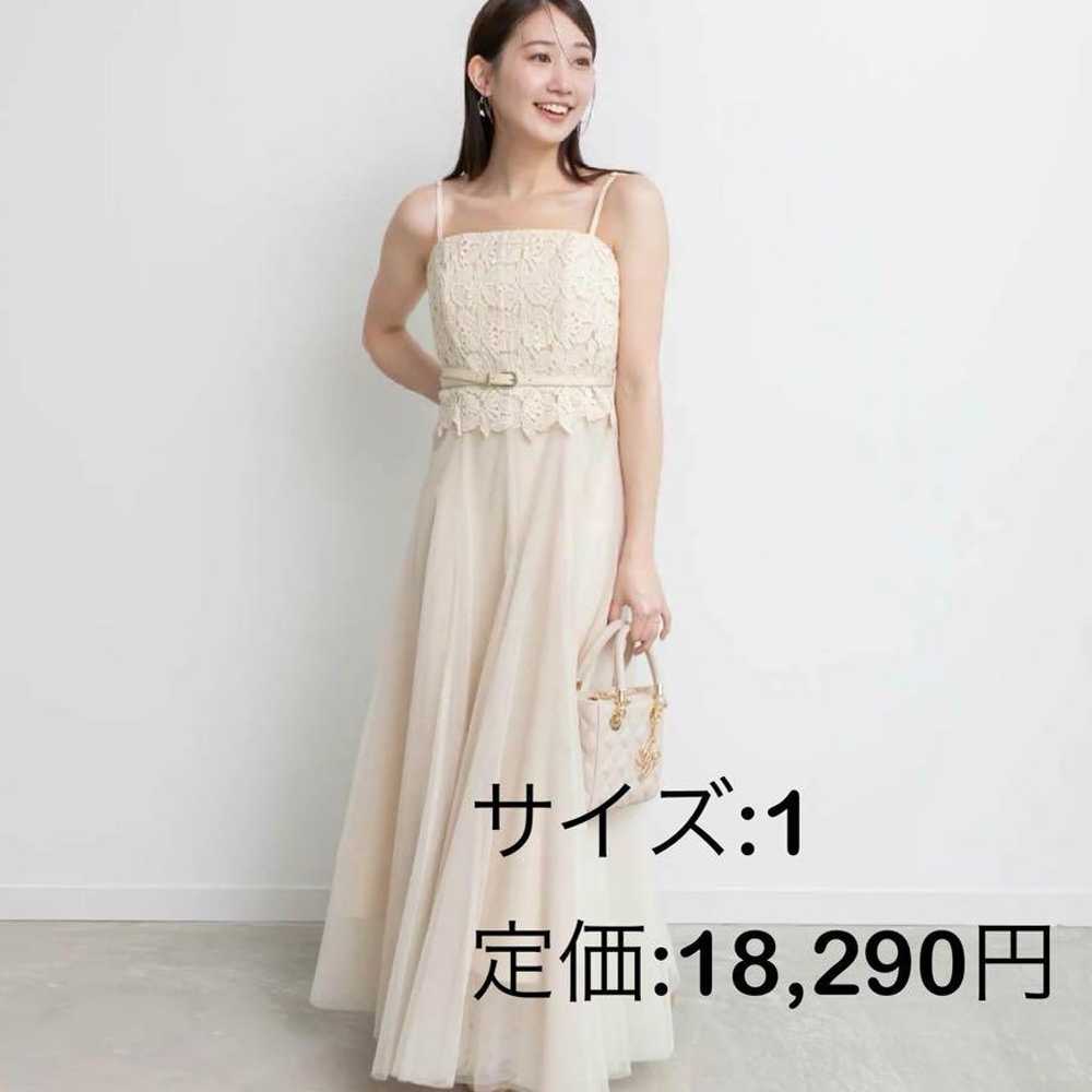 RANDA Tagged Lace Tulle Dress Summer Cream - image 1