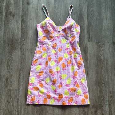 Vintage Lilly Pulitzer Pineapple Print Shift Dress