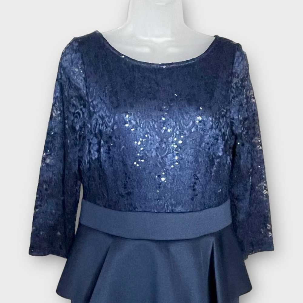 JESSICA HOWARD Sequin Top Navy Peplum Evening For… - image 4