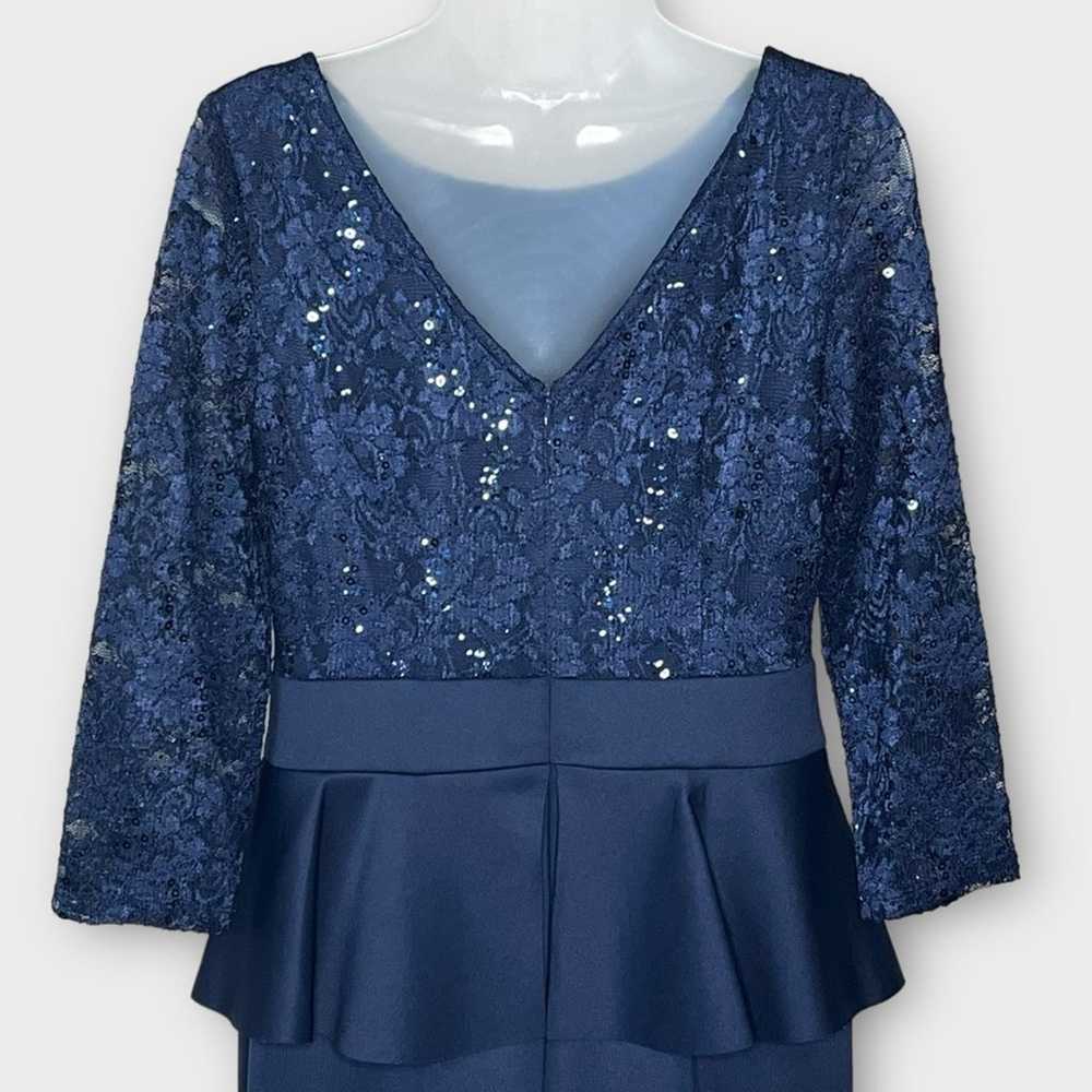 JESSICA HOWARD Sequin Top Navy Peplum Evening For… - image 6