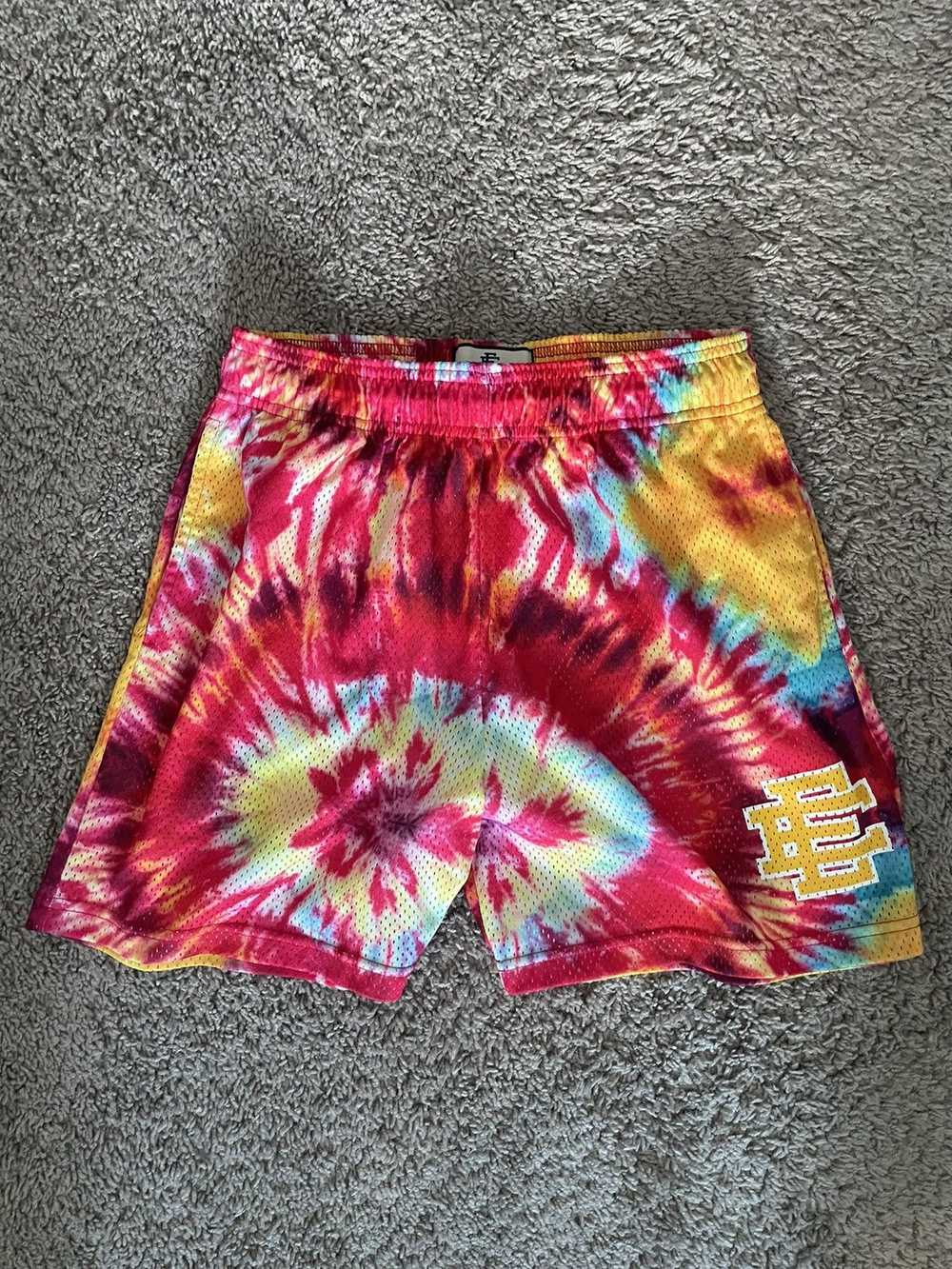 Eric Emanuel Eric Emanuel Tie-Dye Mesh Shorts - image 1