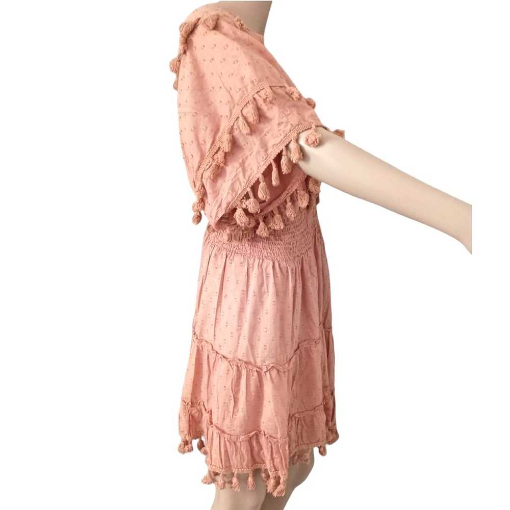 Z&L Europe Blush Pink Plunge Neck Tassel Mini Dre… - image 3