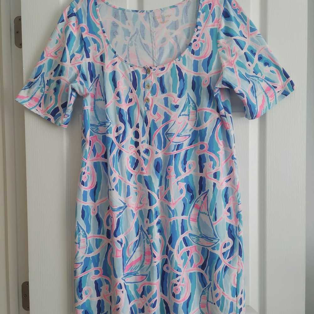 Lilly Pulitzer Gavyn Dress Reel Nauti Short Sleev… - image 3