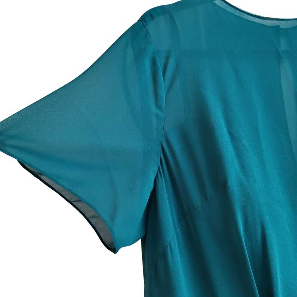 Revelry Size 20 Becca Chiffon Green Short Sleeve … - image 9