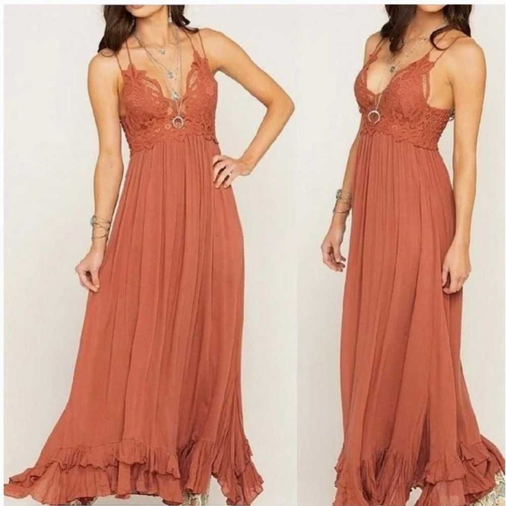 Free People One Adella Maxi Slip Dress in Copper … - image 7