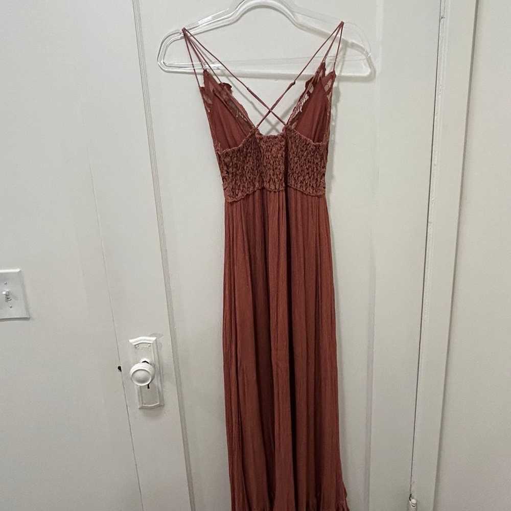 Free People One Adella Maxi Slip Dress in Copper … - image 9