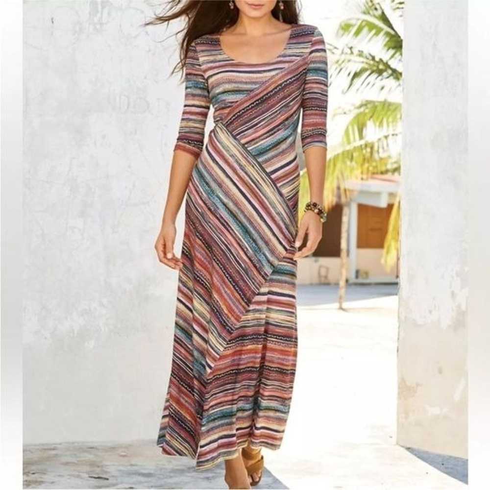 Peruvian Connection Oristano Aztec Striped Print … - image 1