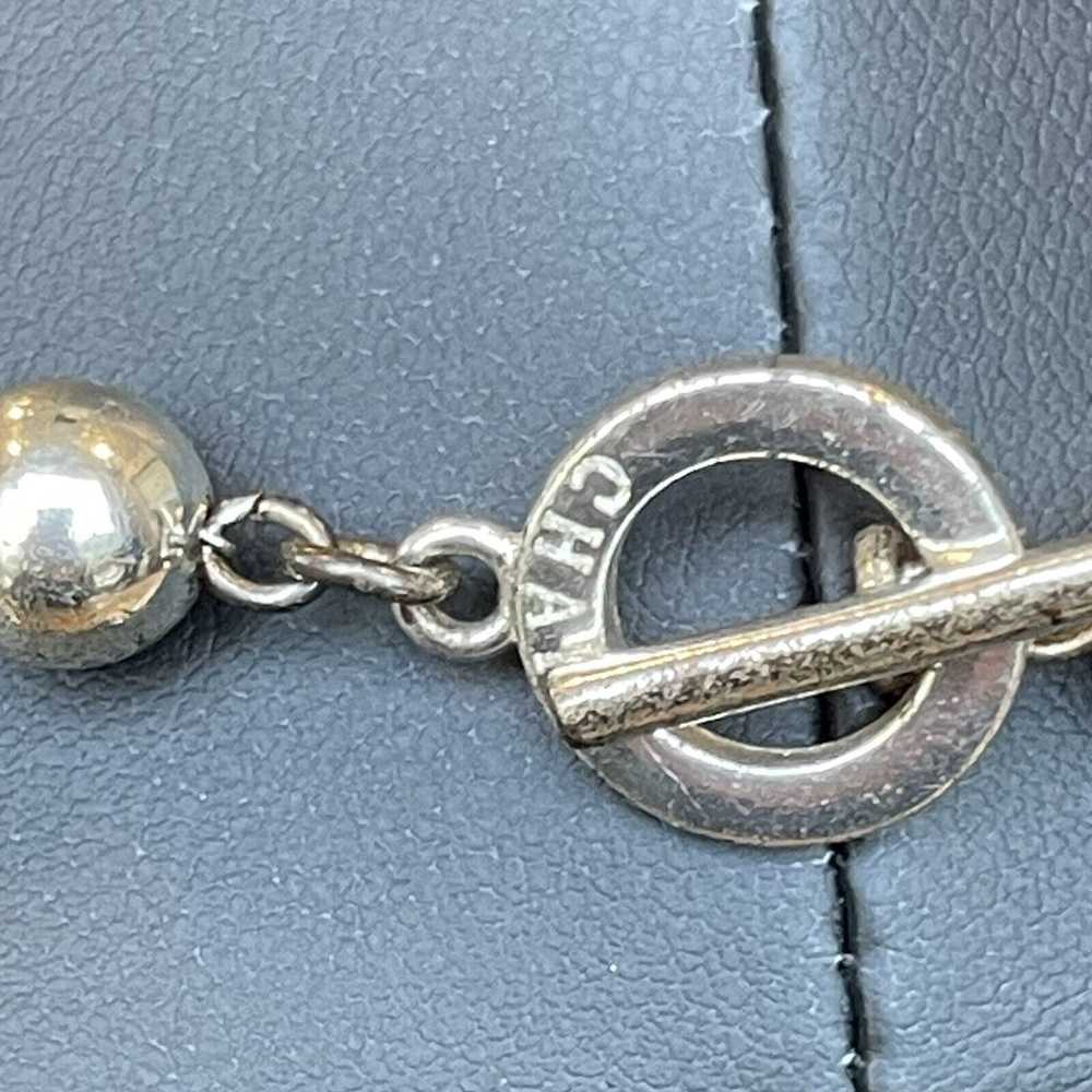 Chaps Silver-Tone Ball Bead Chain Necklace Toggle… - image 5