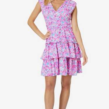 Lilly Pulitzer Faye V Neck Ruffle Dress.