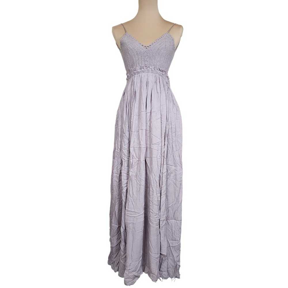 Anthropologie Boho Size Medium Papaya Purple Maxi… - image 2