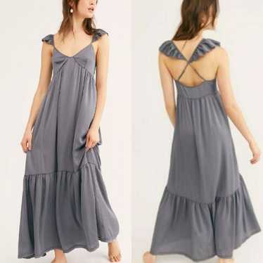 Free People Day Or Night Size Medium Blue Grey Flu