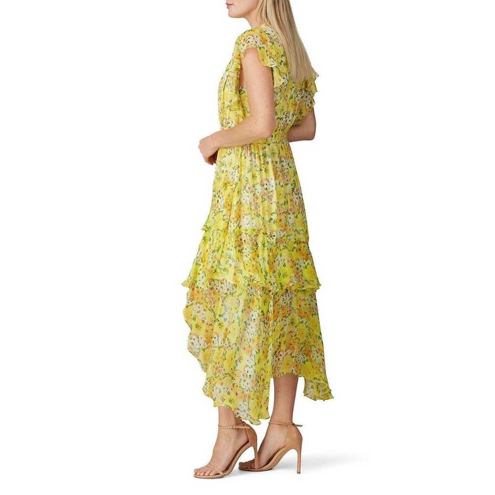 SHOSHANNA Candela Dress Yellow Floral Midi Flutte… - image 6