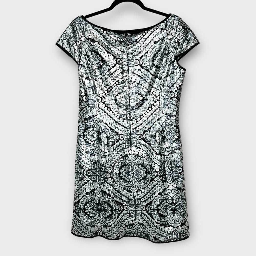 ADRIANNA PAPELL Platinum All Over Sequin Print Il… - image 3