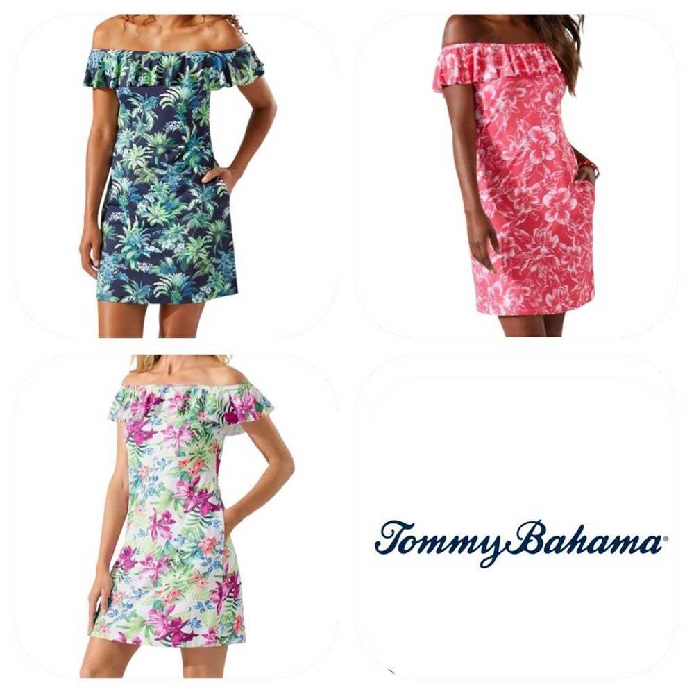 Tommy Bahama S off shoulder floral spa coverup dr… - image 2