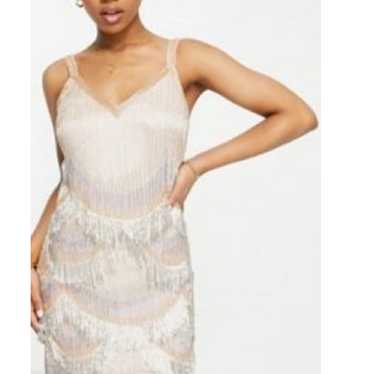 Miss Selfridge Embellished fringe dress