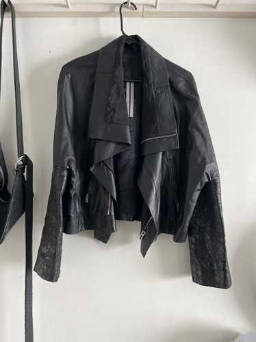 Rick Owens Rare PERFORMA dual leather black jacket