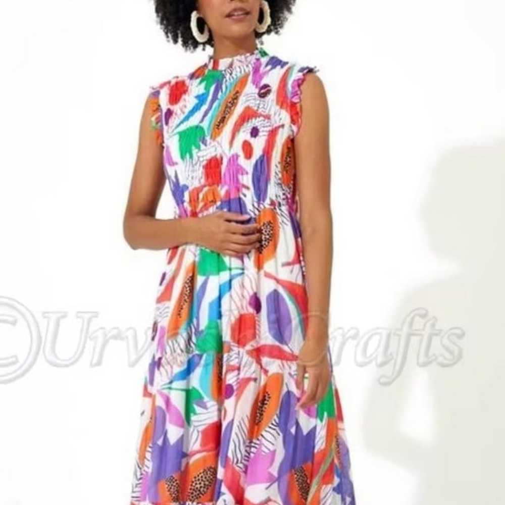 Oliphant Smocked Maxi Dress XL - image 1