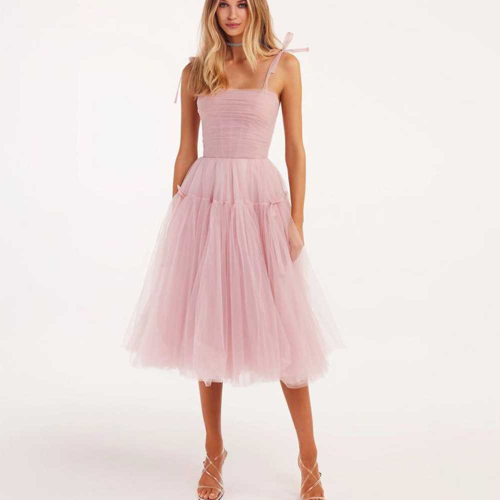 Pink tulle dress one-piece - image 1