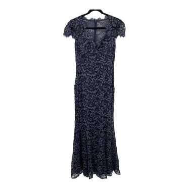 Eliza J Dress Illusion cap sleeve gown blue size 8