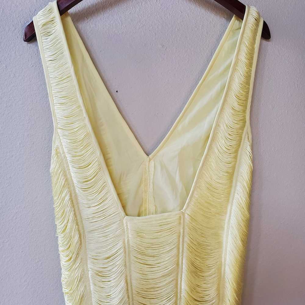 NWOT ASOS Design Womens Midi Yellow Fringe Dress.… - image 7