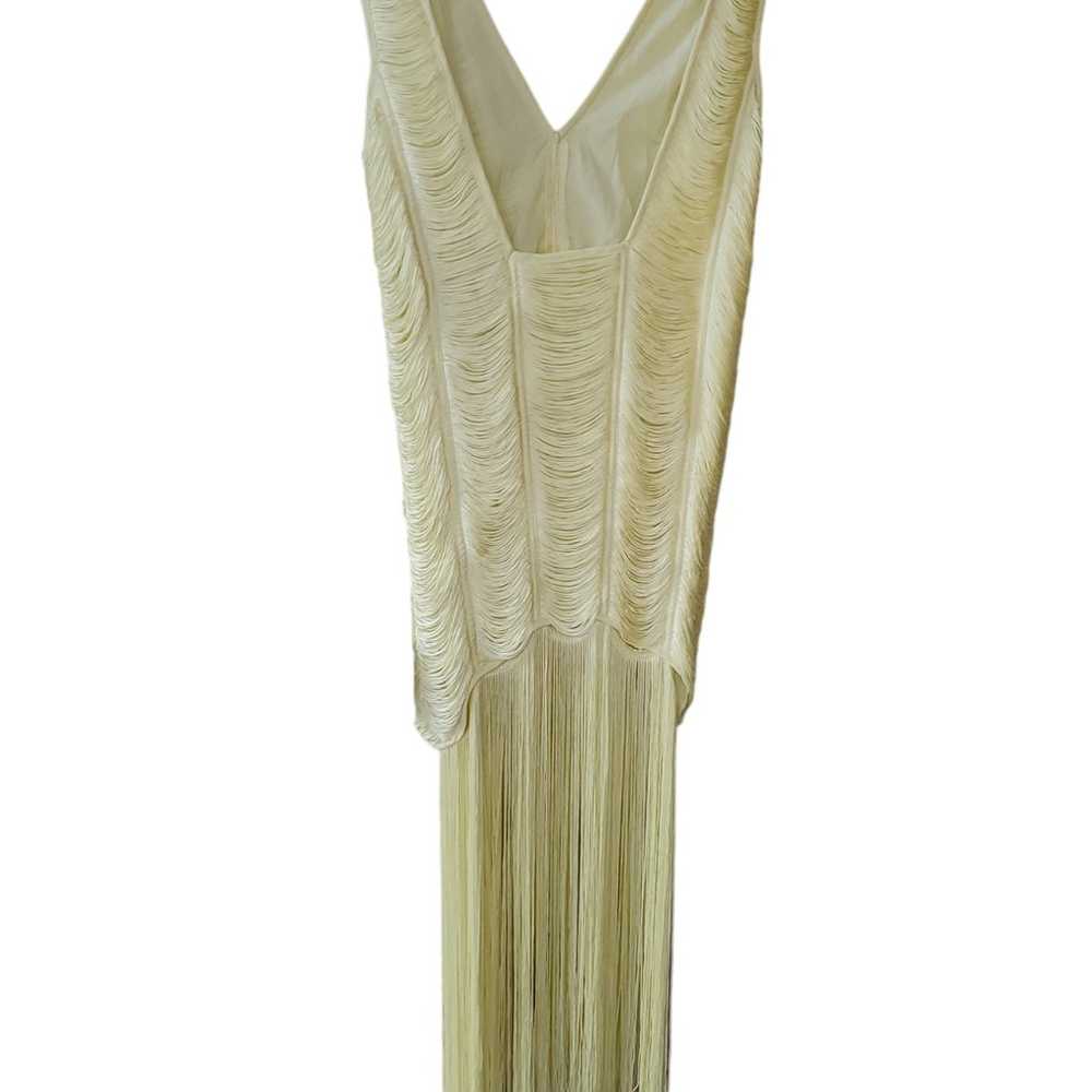 NWOT ASOS Design Womens Midi Yellow Fringe Dress.… - image 8