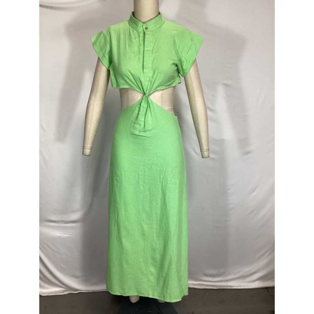 Acacia 'Nola' Green Linen Maxi Dress Size S - image 2