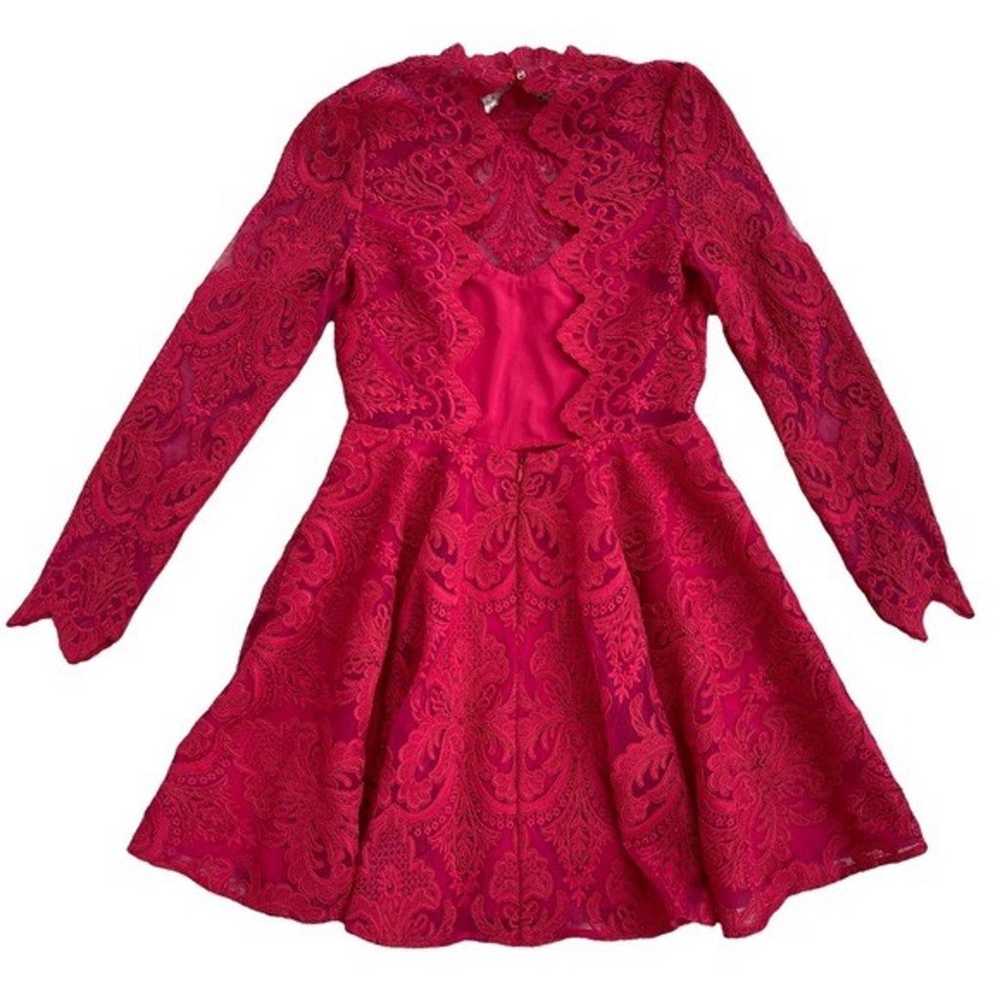 Saylor Red Raspberry Rita Lace dress - image 11