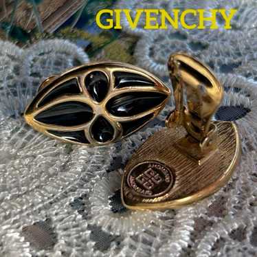 【GIVENCHY】 Vintage Earrings Gold and Black