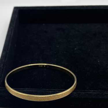 Vintage Monet Textured Gold Bangle Bracelet