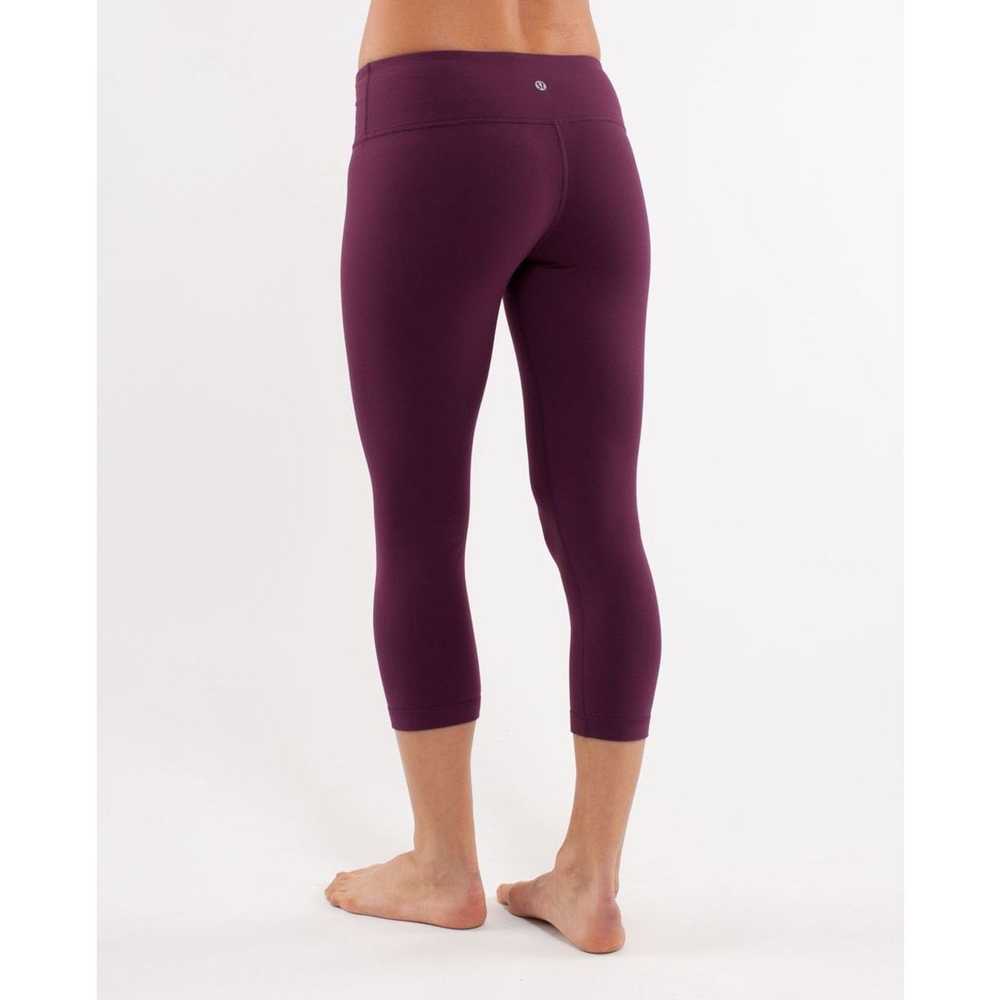 Lululemon Lululemon Wunder Under Crop Plum Leggin… - image 2