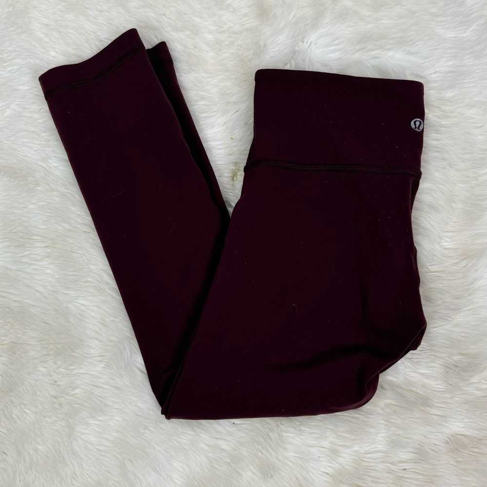 Lululemon Lululemon Wunder Under Crop Plum Leggin… - image 5