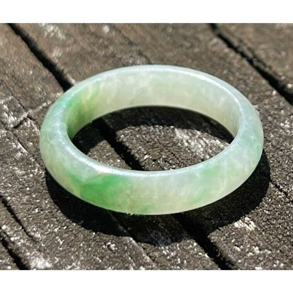 Jade Ring Band Vintage Estate Size 6 - image 1