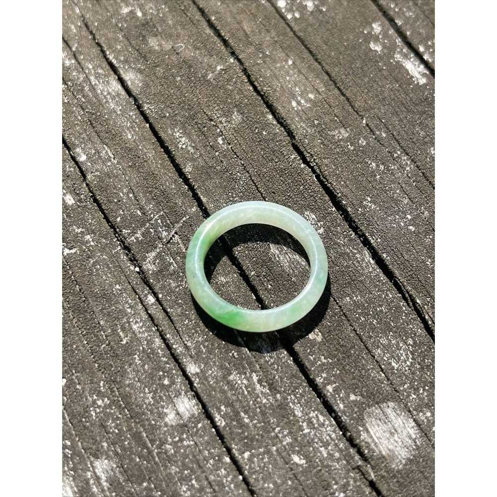 Jade Ring Band Vintage Estate Size 6 - image 2