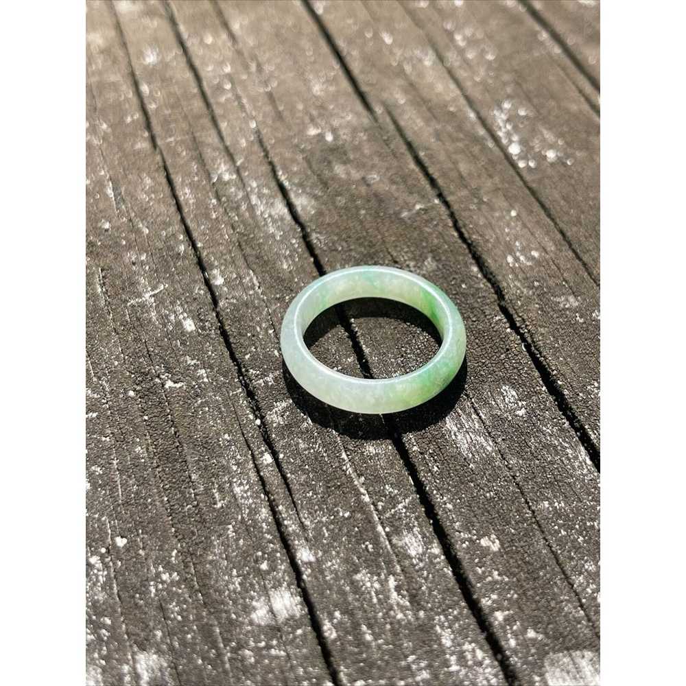 Jade Ring Band Vintage Estate Size 6 - image 3